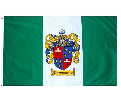 Luermann family crest coat of arms flag
