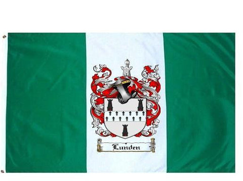 Lunden family crest coat of arms flag