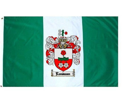 Lunsman family crest coat of arms flag