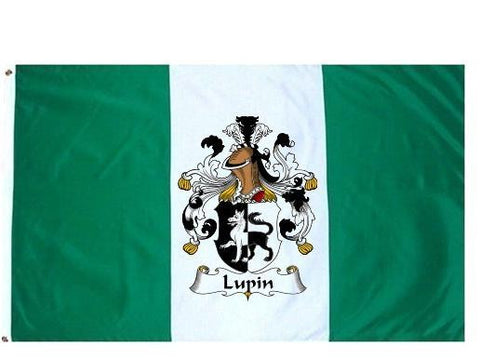 Lupin family crest coat of arms flag