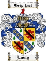 Lusty coat of arms family crest download