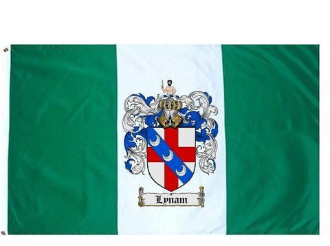 Lynam family crest coat of arms flag