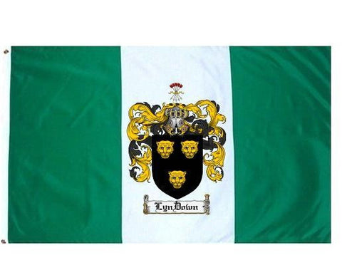 Lyndown family crest coat of arms flag