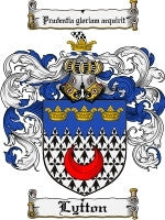 Lytton coat of arms family crest download