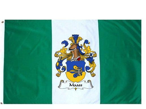 Maass family crest coat of arms flag
