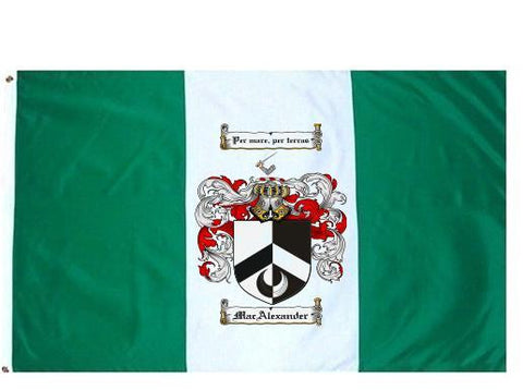 Macalexander family crest coat of arms flag
