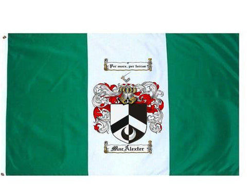 Macalexter family crest coat of arms flag