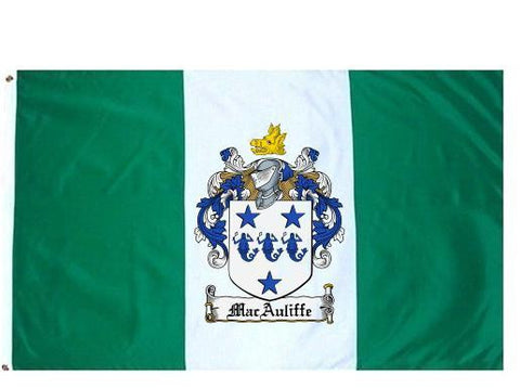 Macauliffe family crest coat of arms flag