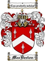 Macbeeton coat of arms family crest download