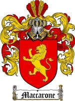 Maccarone coat of arms family crest download