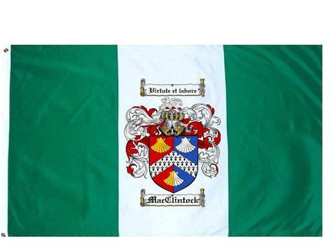 Macclintock family crest coat of arms flag