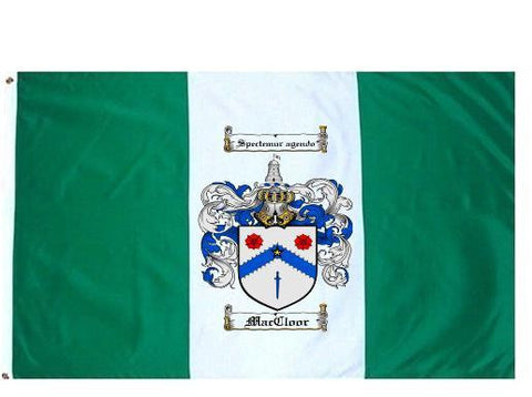 Maccloor family crest coat of arms flag