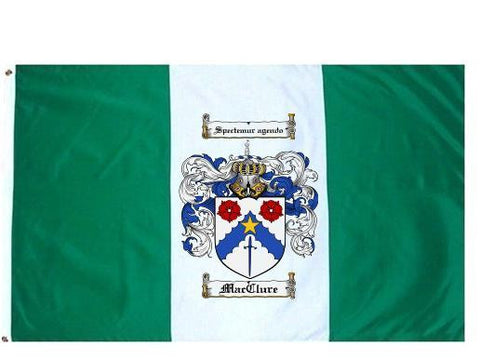 Macclure family crest coat of arms flag