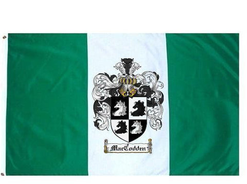 Maccodden family crest coat of arms flag