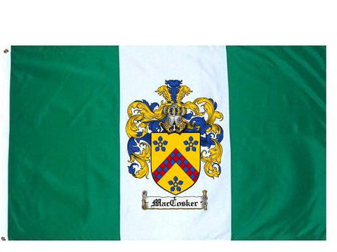 Maccosker family crest coat of arms flag