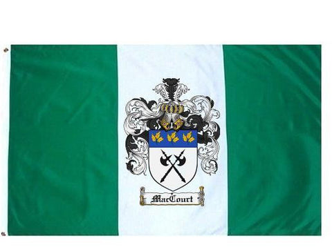 Maccourt family crest coat of arms flag