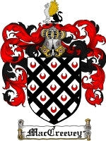 Maccreevey coat of arms family crest download