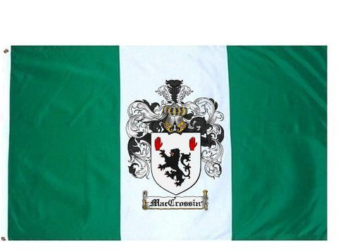 Maccrossin family crest coat of arms flag