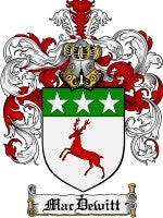 Macdewitt coat of arms family crest download