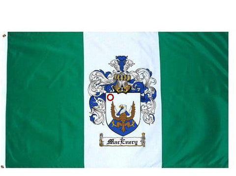 Macenery family crest coat of arms flag