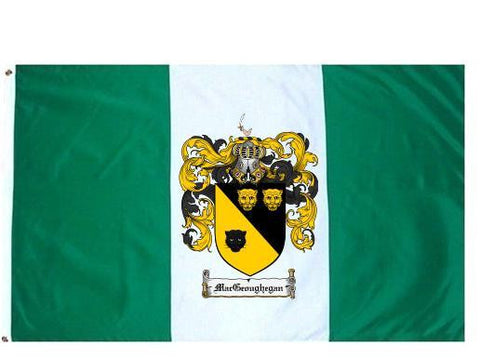 Macgeoughegan family crest coat of arms flag
