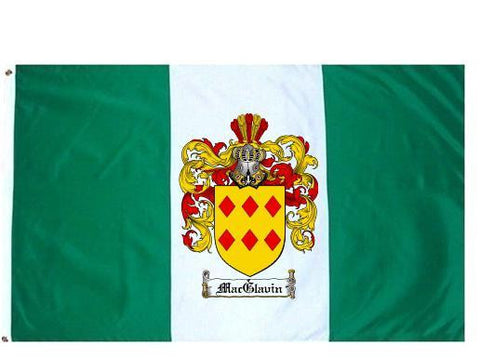 Macglavin family crest coat of arms flag
