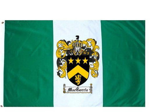 Macgorrie family crest coat of arms flag