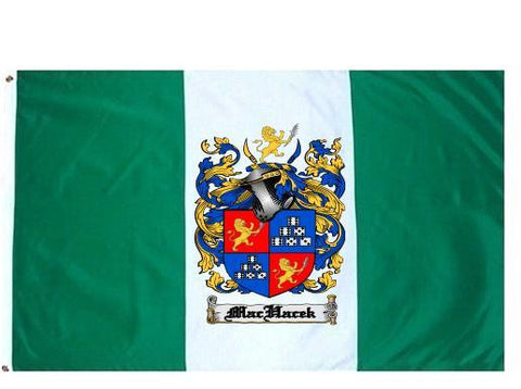 Machacek family crest coat of arms flag