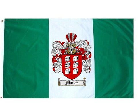 Macias family crest coat of arms flag