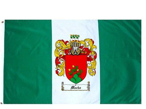 Macke family crest coat of arms flag