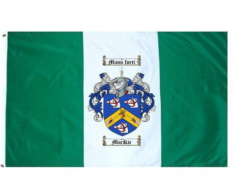 Mackie family crest coat of arms flag