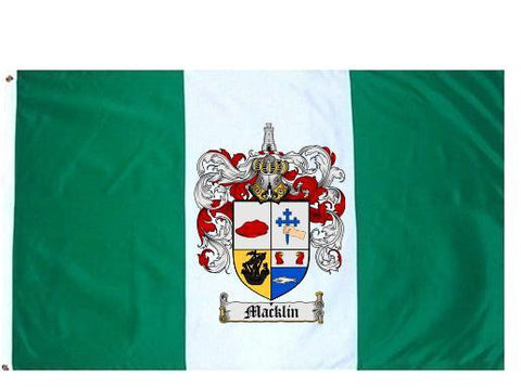 Macklin family crest coat of arms flag