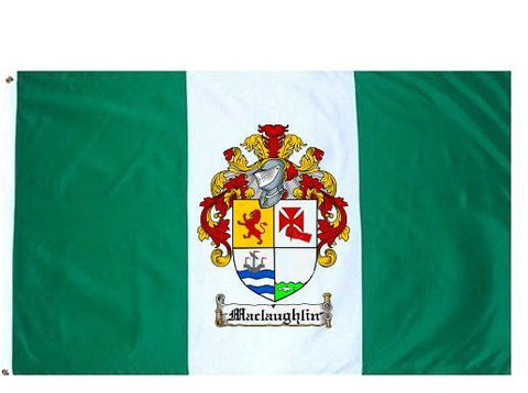 Maclaughlin family crest coat of arms flag