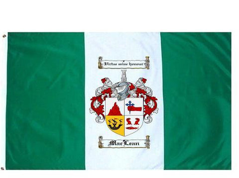 Maclean family crest coat of arms flag