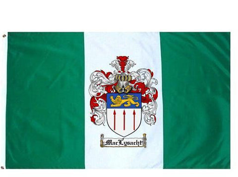 Maclysacht family crest coat of arms flag