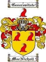 Macnicholl coat of arms family crest download