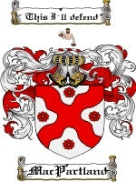 Macpartland coat of arms family crest download