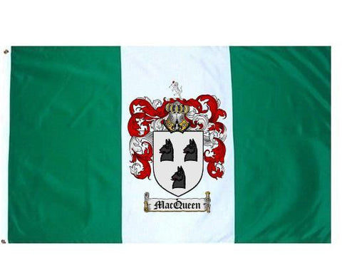 Macqueen family crest coat of arms flag