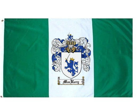 Macrery family crest coat of arms flag