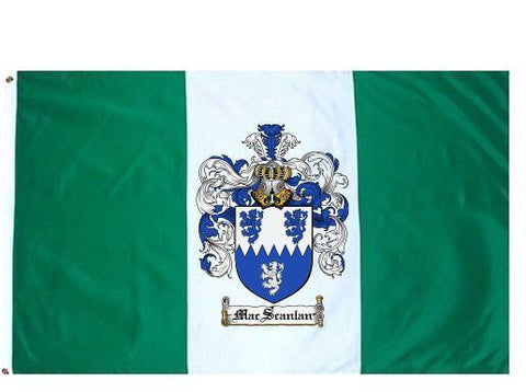 Macscanlan family crest coat of arms flag