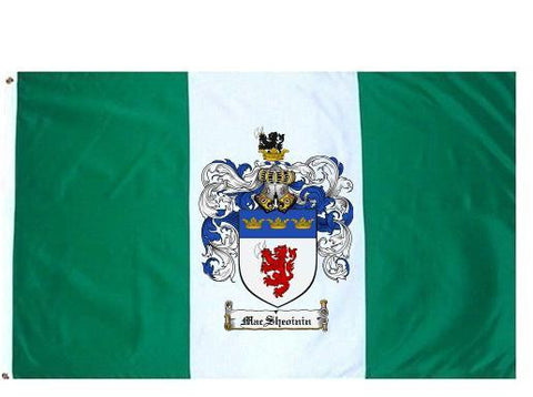 Macsheoinin family crest coat of arms flag