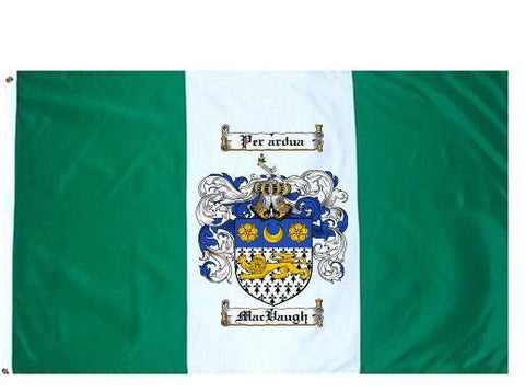 Macvaugh family crest coat of arms flag