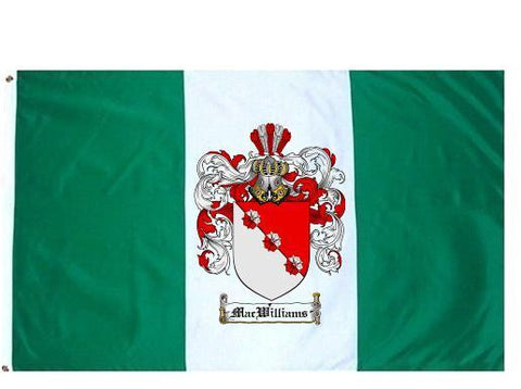 Macwilliams family crest coat of arms flag