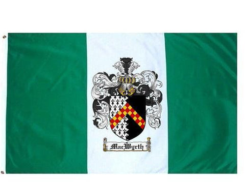 Macwyrth family crest coat of arms flag