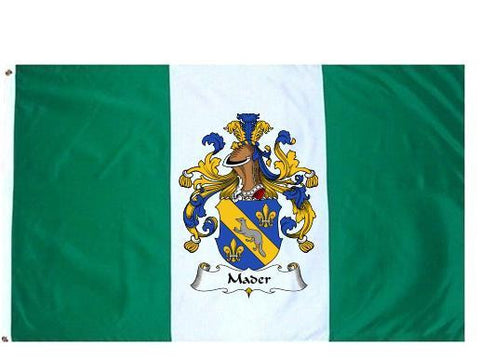 Mader family crest coat of arms flag