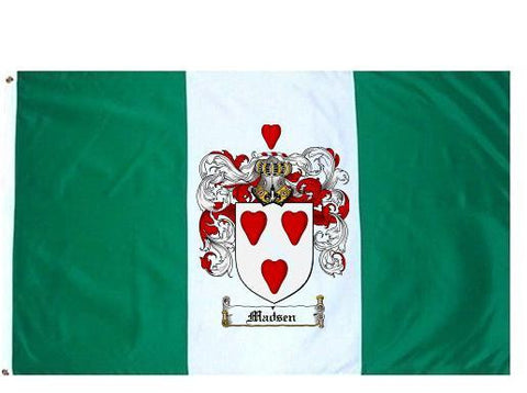 Madsen family crest coat of arms flag