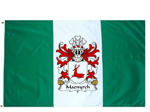 Maenyrch family crest coat of arms flag