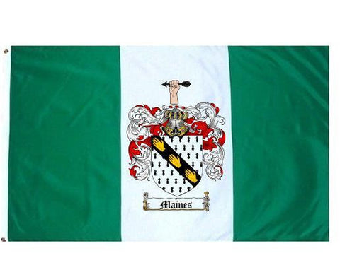 Maines family crest coat of arms flag