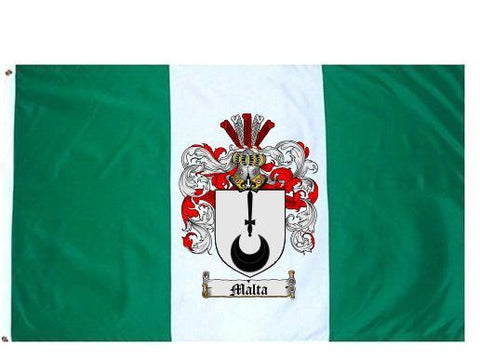 Malta family crest coat of arms flag