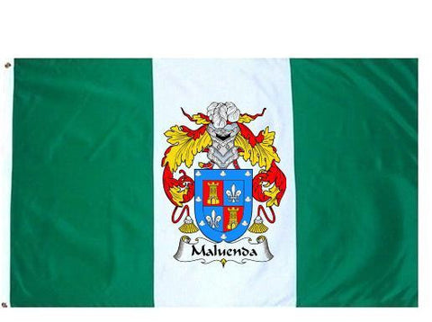 Maluenda family crest coat of arms flag